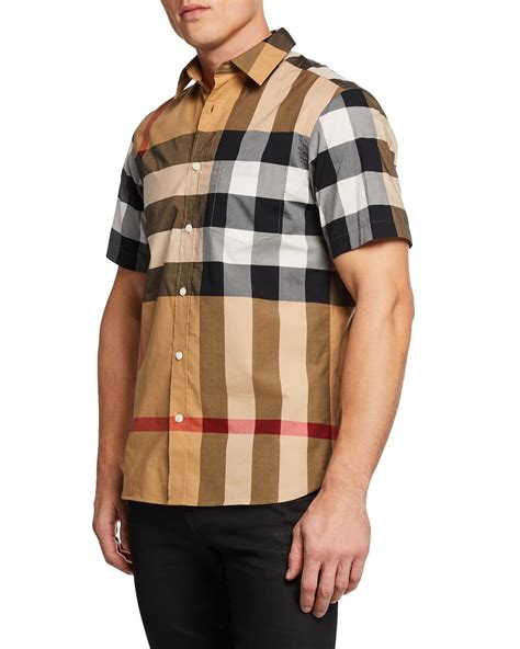 burberry men's windsor check sport shirt beige|Burberry Windsor Slim Fit Check Sport Shirt .